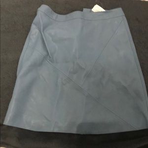 Zara blue leather skirt